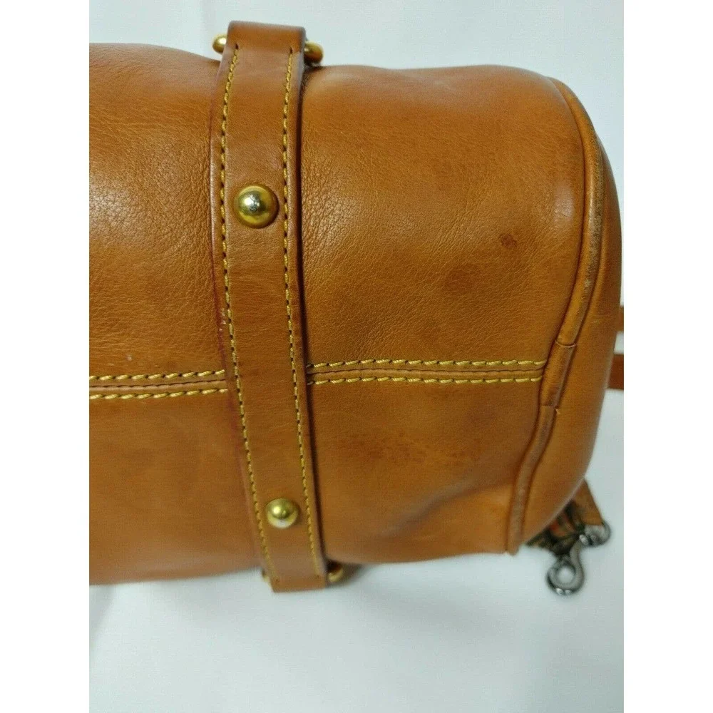 Dooney & Bourke Florentine Leather Tassel Medium Satchel $580 Cognac